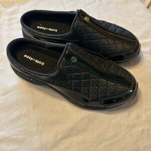 Easy Spirit Women’s Black Quilted Slip-On Shoes